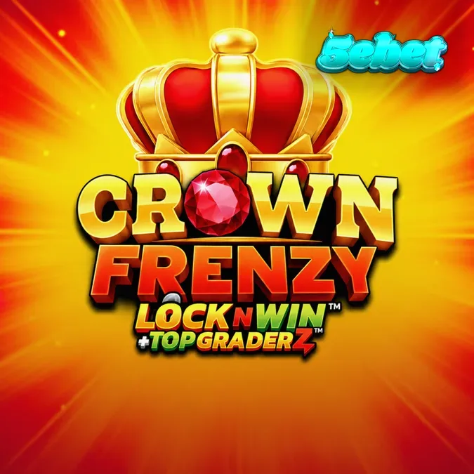 Interface do jogo de slot Crown Frenzy LockNWin com símbolos de coroas e moedas